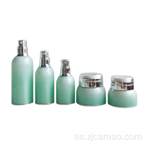 lindos juegos de botellas Botellas de loción y tarro de crema